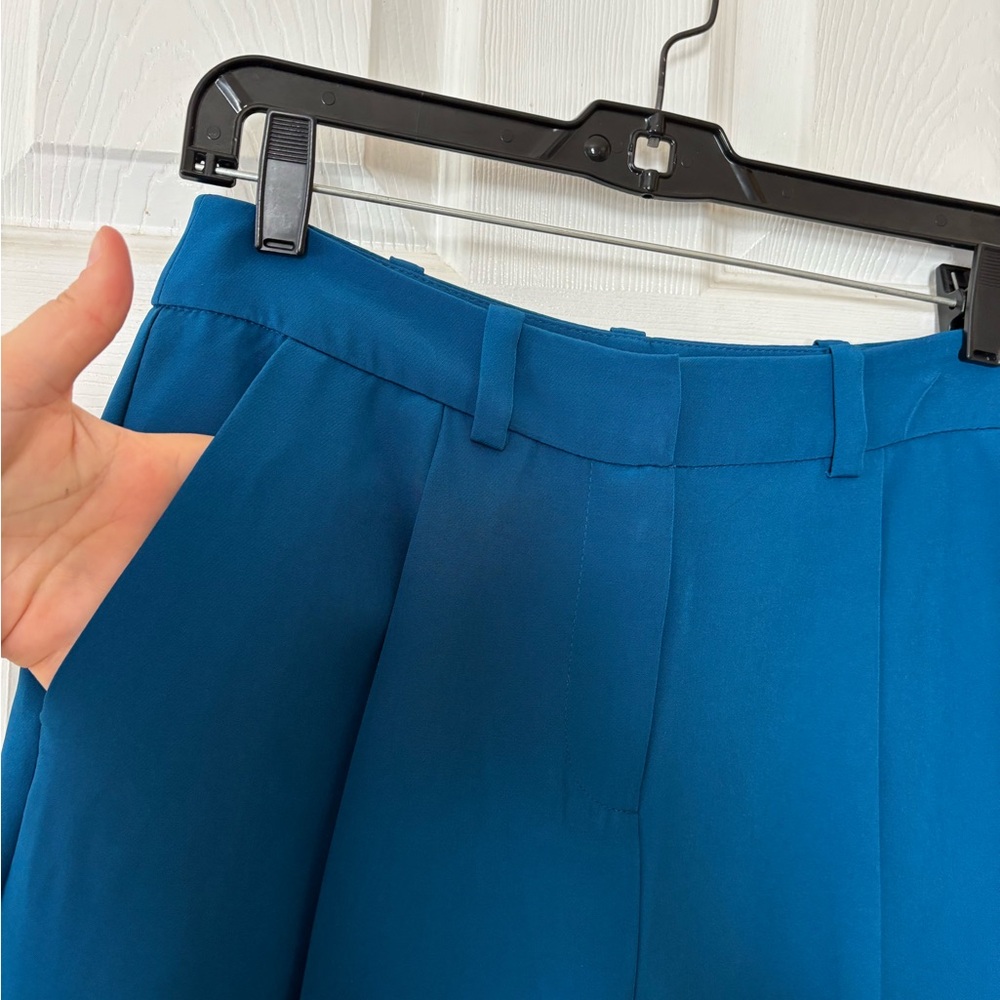 NWT New York and Company Blue High Rise Wide Leg Trousers Size Small - Picture 6 of 11